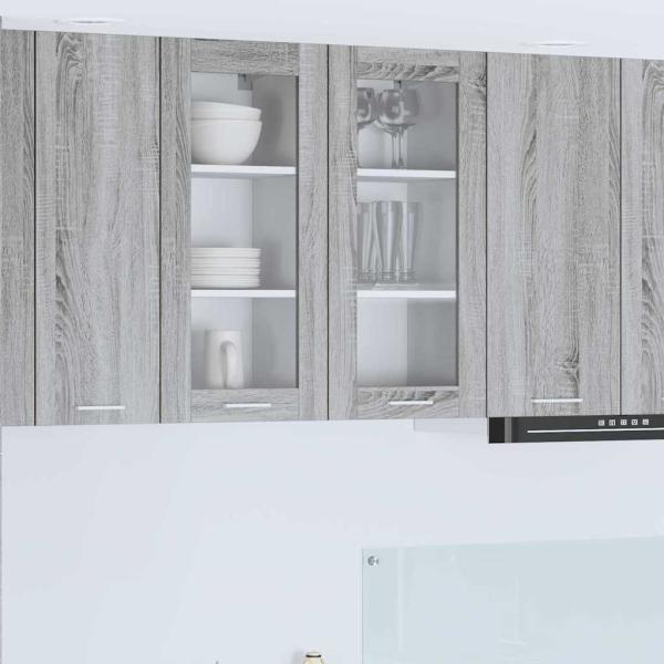 ARDEBO.de - Hängeschrank Riga Graues Sonoma 40 x 31 x 80 cm Holzwerkstoff