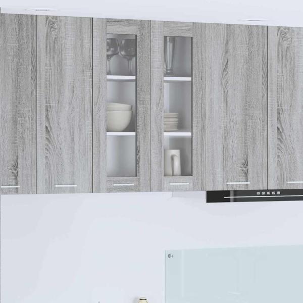 ARDEBO.de - Hängeschrank Riga Graues Sonoma 60 x 31 x 80 cm Holzwerkstoff