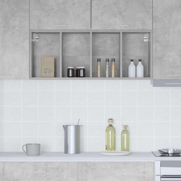 Hängeschrank Riga Beton Grau 40 x 29,5 x 100 cm Holzwerkstoff