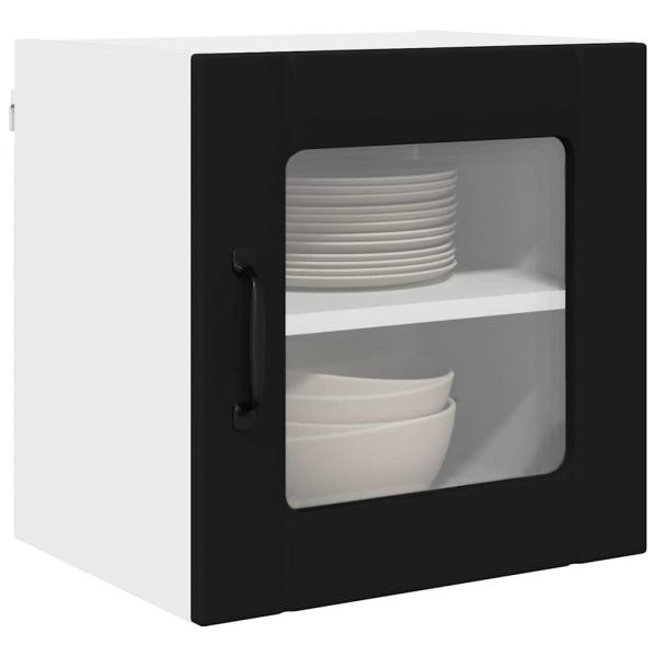 Küchenhängeschrank 2 pcs Schwarz 40 x 31 x 40 cm Holzwerkstoff