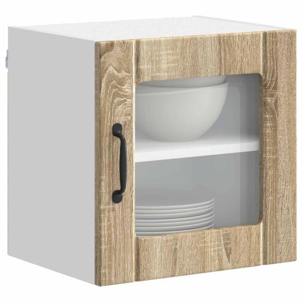 Wandglas-Schrank LUCCA 2 stk. Sonoma-Eiche Holzwerkstoff