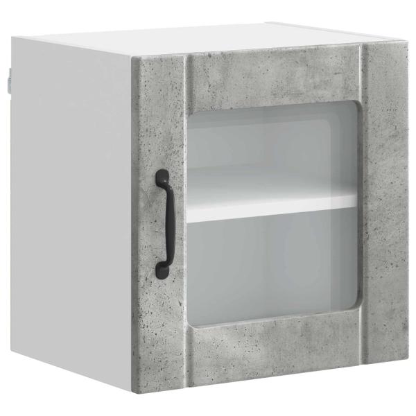 Küchenhängeschrank mit Regal 2 pcs Beton Grau 40 x 31 x 40 cm