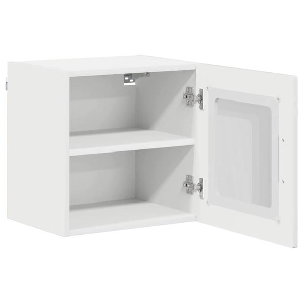 Wandglas-Schrank LUCCA Hochglanz Weiß 40 x 31 x 40 cm