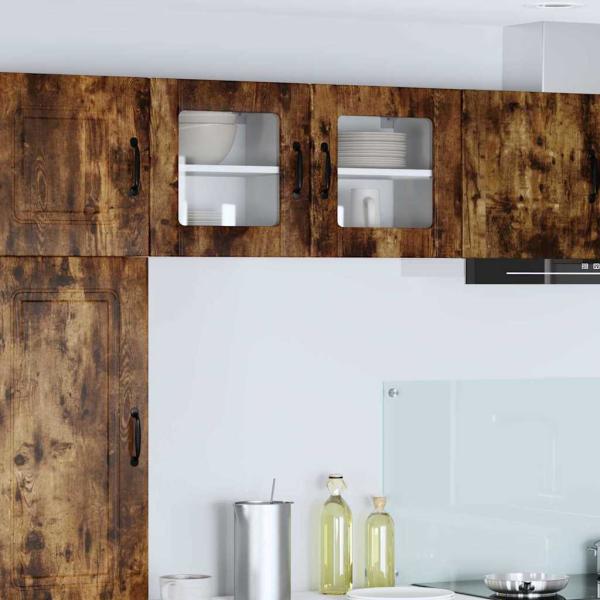 ARDEBO.de - Küchenhängeschrank 2 pcs Geräucherte Eiche 40 x 31 x 40 cm