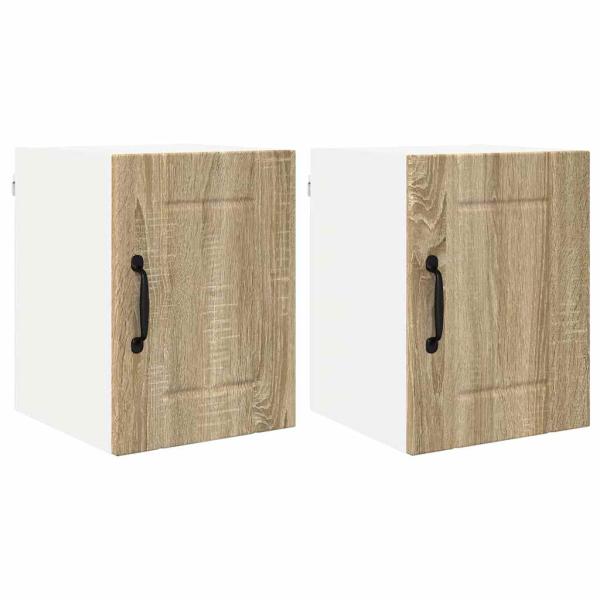 Küchenhängeschrank mit Regal 2 pcs Sonoma-Eiche 30 x 31 x 40 cm