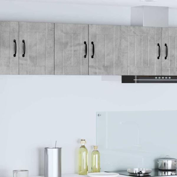 ARDEBO.de - Küchenhängeschrank mit Regal 2 pcs Beton Grau 30 x 31 x 40 cm
