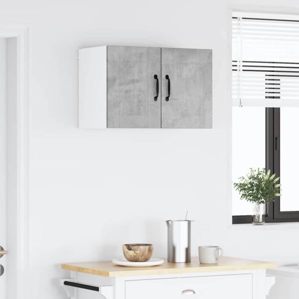 Küchenhängeschrank mit Regal 2 pcs Beton Grau 30 x 31 x 40 cm