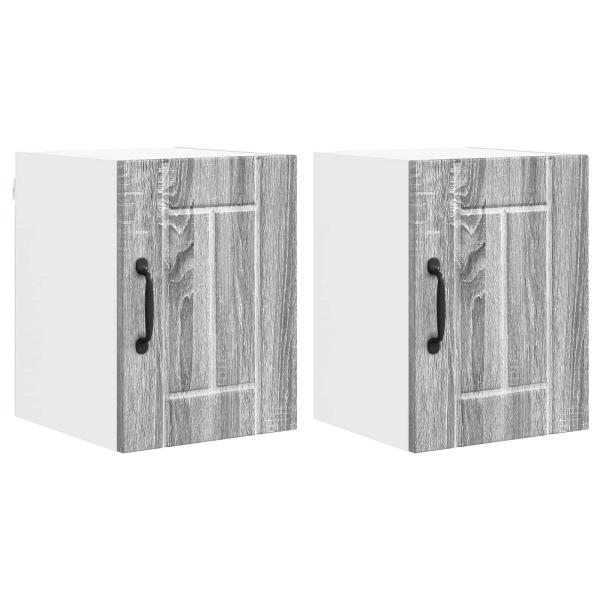 ARDEBO.de - Küchenhängeschrank 2 pcs Graues Sonoma 30 x 31 x 40 cm