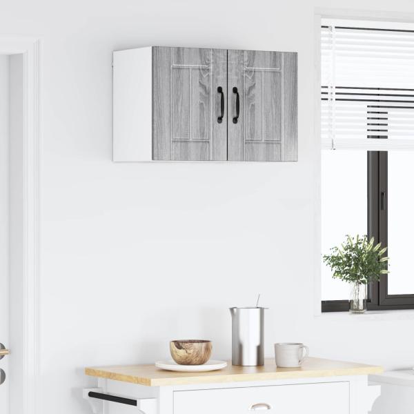 Wandschrank LUCCA 2 stk. Graues Sonoma Holzwerkstoff