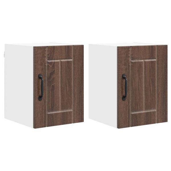 Wandschrank LUCCA 2 stk. Brauneiche Holzwerkstoff