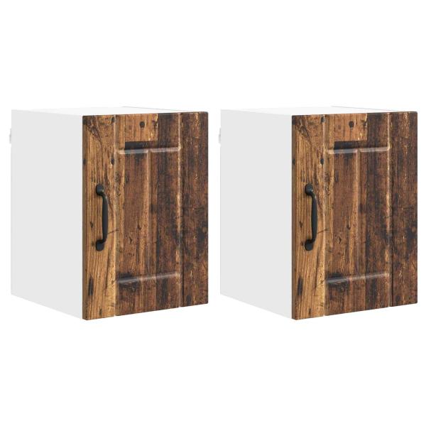 ARDEBO.de - Küchenhängeschrank 2 pcs Altholz 30 x 31 x 40 cm Holzwerkstoff