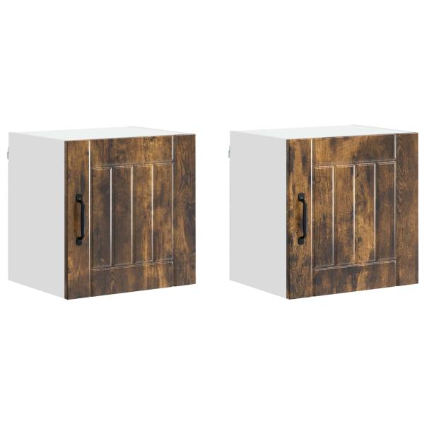 Wandschrank LUCCA 2 stk. Geräucherte Eiche Holzwerkstoff