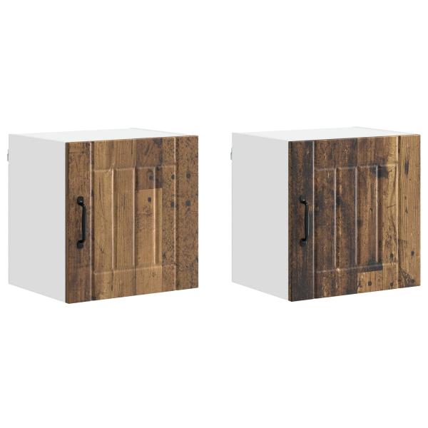 Küchenhängeschrank 2 pcs Altholz 40 x 31 x 40 cm Holzwerkstoff