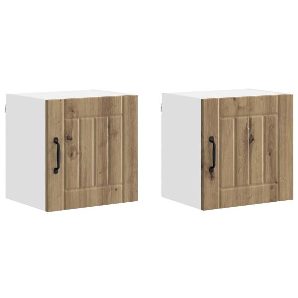 Küchenhängeschrank 2 pcs Artisan-Eiche 40 x 31 x 40 cm
