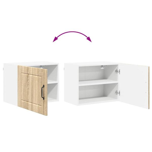 Küchenhängeschrank mit Regal 2 pcs Sonoma-Eiche 50 x 31 x 40 cm
