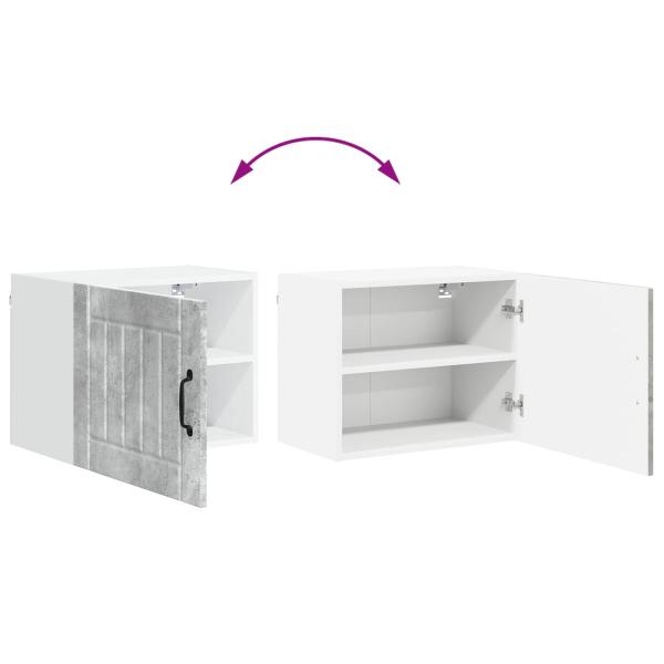 Küchenhängeschrank mit Regal 2 pcs Beton Grau 50 x 31 x 40 cm