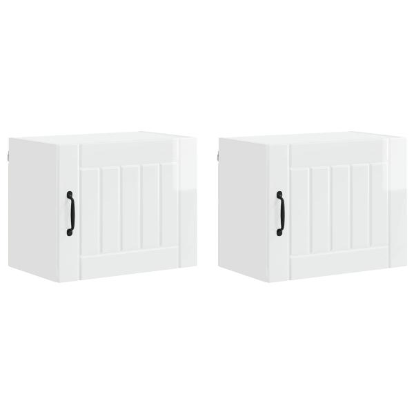 Wandschrank LUCCA 2 stk. Hochglanz Wei? Holzwerkstoff