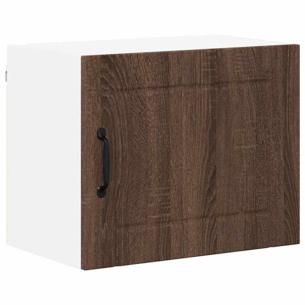 Küchenhängeschrank mit Regal Braun Eichen-Optik 50 x 31 x 40 cm