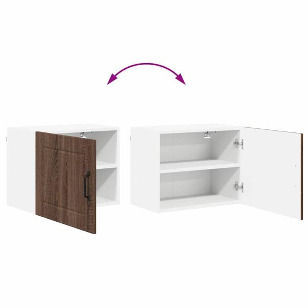 Küchenhängeschrank mit Regal Braun Eichen-Optik 50 x 31 x 40 cm
