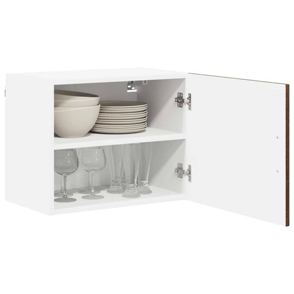 Küchenhängeschrank mit Regal Braun Eichen-Optik 50 x 31 x 40 cm