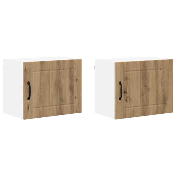 Küchenhängeschrank 2 pcs Artisan-Eiche 50 x 31 x 40 cm