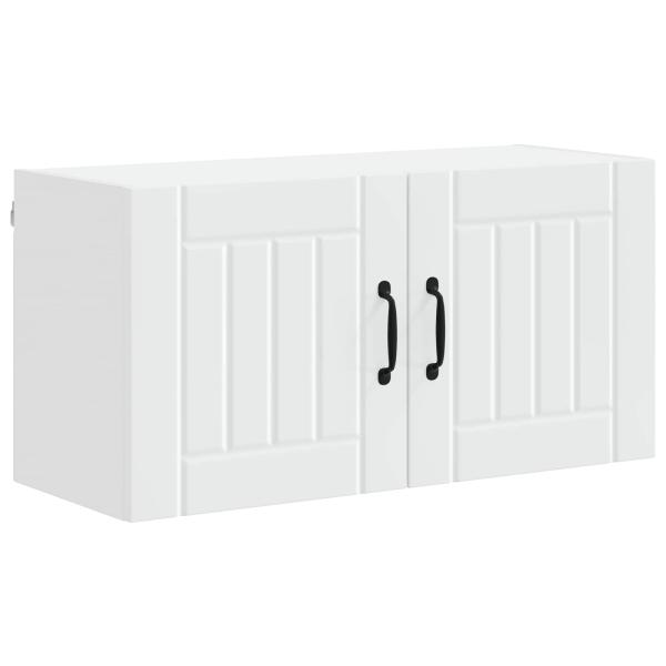 Küchenhängeschrank mit Regal Weiß 80 x 31 x 40 cm Holzwerkstoff