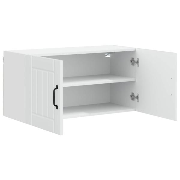 Küchenhängeschrank mit Regal Weiß 80 x 31 x 40 cm Holzwerkstoff