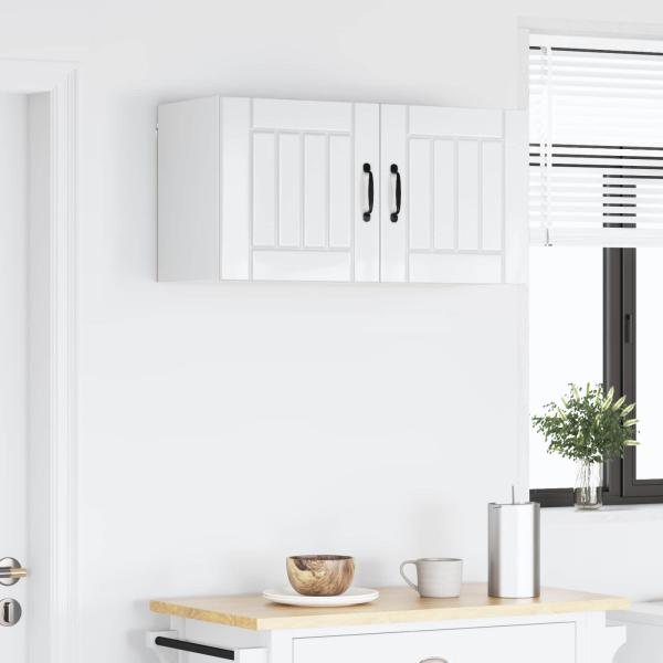 Küchenhängeschrank Hochglanz Weiß 80 x 31 x 40 cm Holzwerkstoff