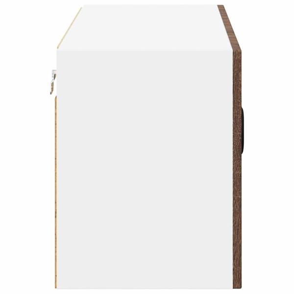 Küchenhängeschrank mit Regal Braun Eichen-Optik 80 x 31 x 40 cm