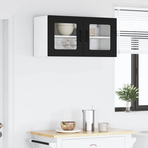 Küchenhängeschrank Schwarz 80 x 31 x 40 cm Holzwerkstoff