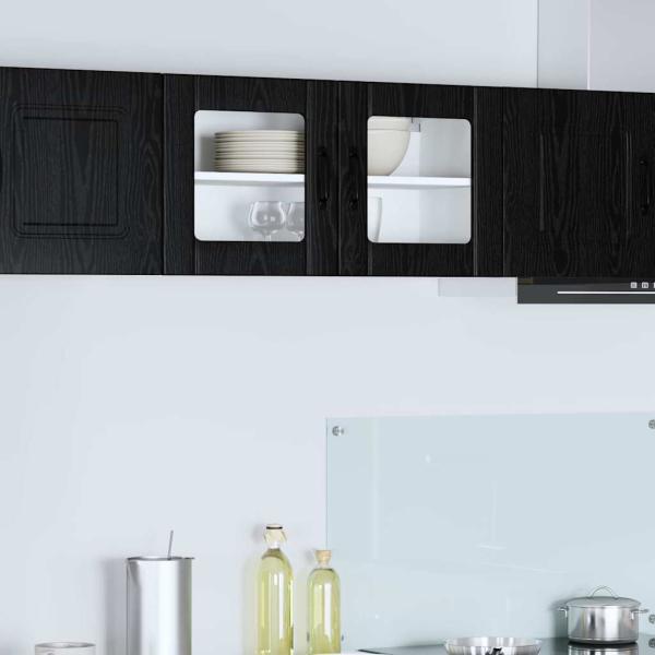 ARDEBO.de - Küchenhängeschrank Schwarz Eichen-Optik 80 x 31 x 40 cm