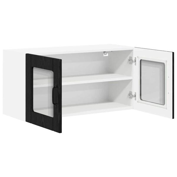 Küchenhängeschrank Schwarz Eichen-Optik 80 x 31 x 40 cm