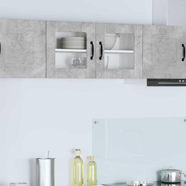 ARDEBO.de - Küchenhängeschrank Beton Grau 80 x 31 x 40 cm Holzwerkstoff
