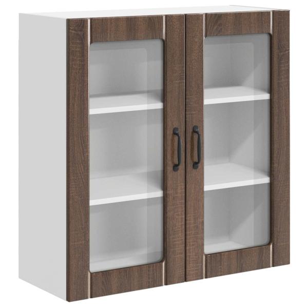 Küchenhängeschrank mit Regal Braun Eichen-Optik 80 x 31 x 80 cm
