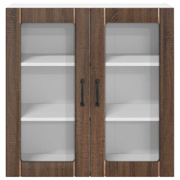 Küchenhängeschrank mit Regal Braun Eichen-Optik 80 x 31 x 80 cm