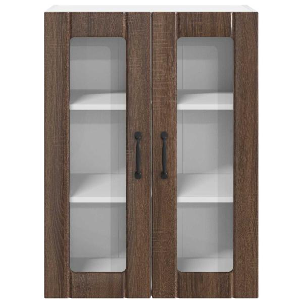 Küchenhängeschrank mit Regal Braun Eichen-Optik 60 x 31 x 80 cm