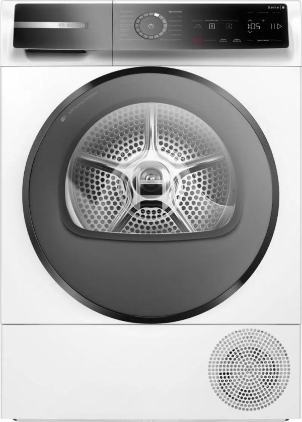 ARDEBO.de Bosch WQB246D41 Serie 8 9kg EEK: B Wärmepumpentrockner, 60 cm breit, AutoDry, SmartDry, HomeConnect, Knitterschutz, weiß