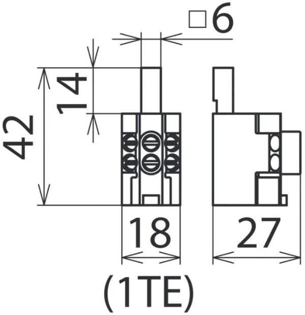 Dehn STAK 3X16 Stiftanschlussklemme zur Durchgangsverdrahtung, 3x16mm² (900588)