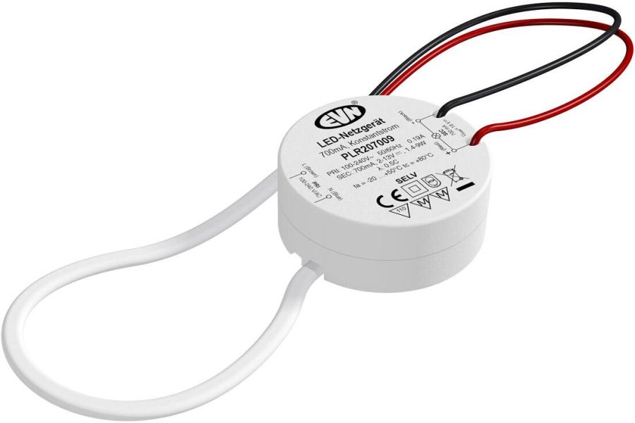 ARDEBO.de EVN Netzgerät 700mA, 1,4-9W, IP20, Primär: 100-240V (PLR207009)