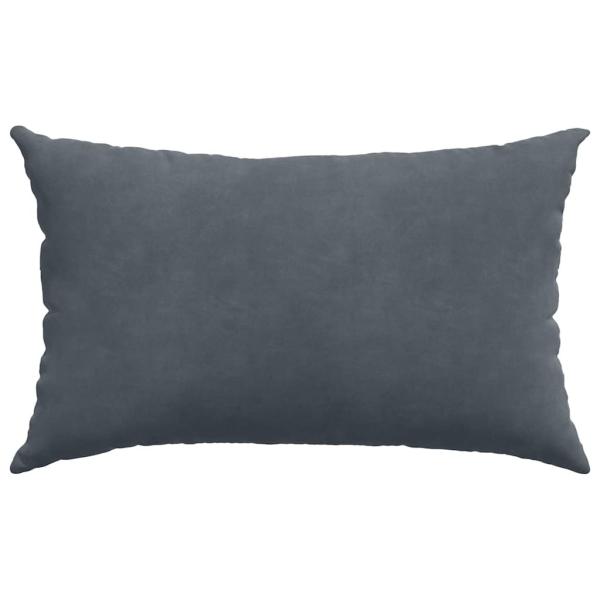 Sofakissen 2 Stück Dunkelgrau 50 x 30 cm Cordstoff