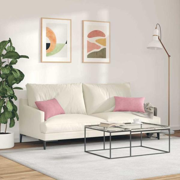 Sofakissen 2 pcs Rosa 50 x 30 cm Cordstoff