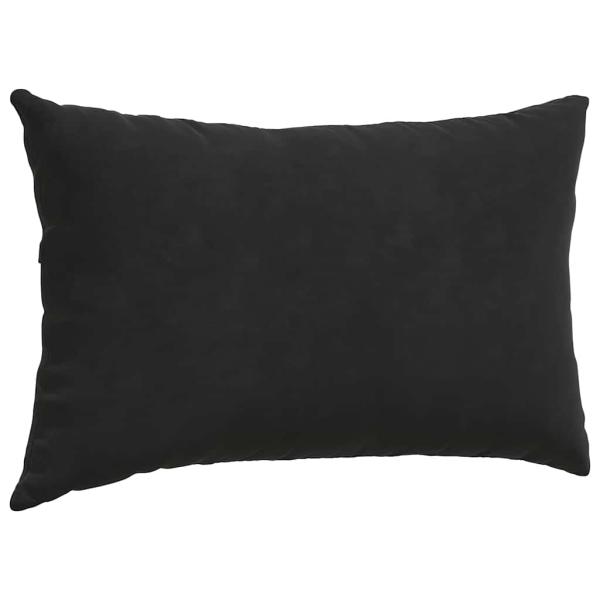 Sofakissen 2 pcs Schwarz 50 x 30 cm Cordstoff