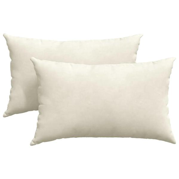 Sofakissen 2 pcs Creme 50 x 30 cm Cordstoff
