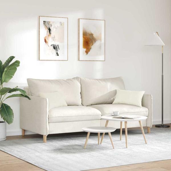 Sofakissen 2 pcs Creme 50 x 30 cm Cordstoff