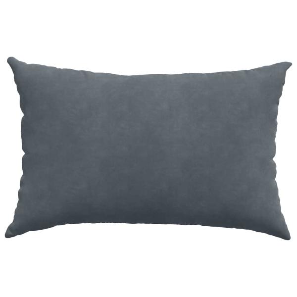 Sofakissen 2 pcs Dunkelgrau 60 x 40 cm Cordstoff