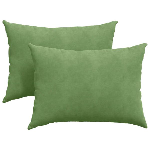 Sofakissen 2 pcs Hellgrün 70 x 50 cm Cordstoff