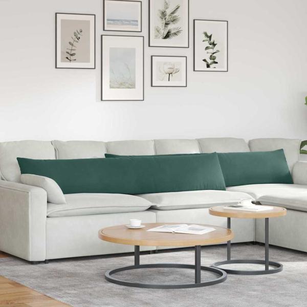 ARDEBO.de - Sofakissen 2 pcs Dunkelgrün 200 x 40 cm Cordstoff