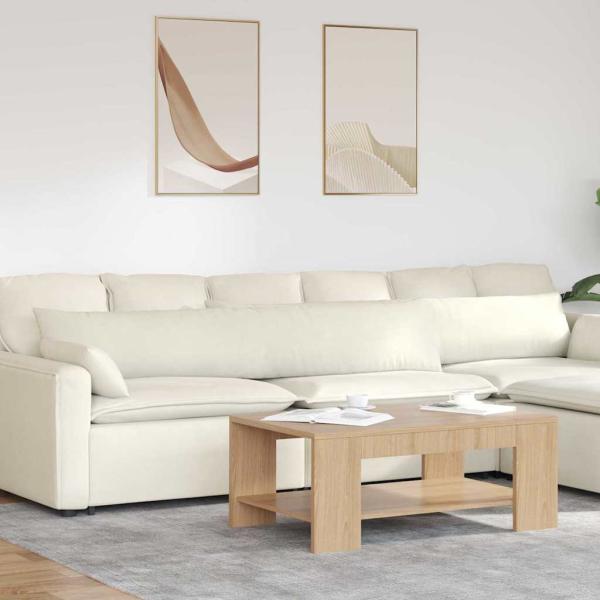 ARDEBO.de - Sofakissen 2 pcs Creme 200 x 40 cm Cordstoff