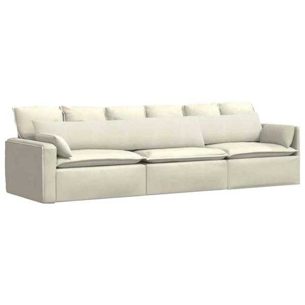 Sofakissen 2 pcs Creme 200 x 40 cm Cordstoff