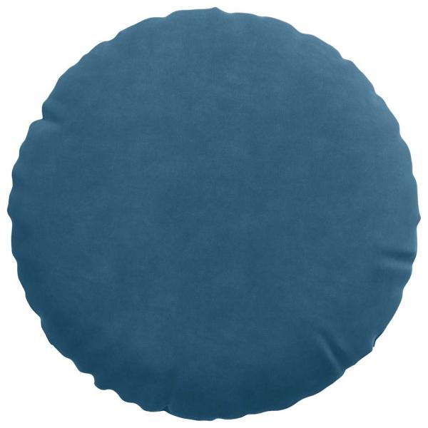 Sitzkissen 2 pcs Blau Ø 40 x 13 cm Samt